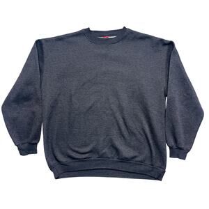 Vintage Hill Heavyweight Sweatshirt 2XL XXL Gray Blank Made USA Pullover Crew